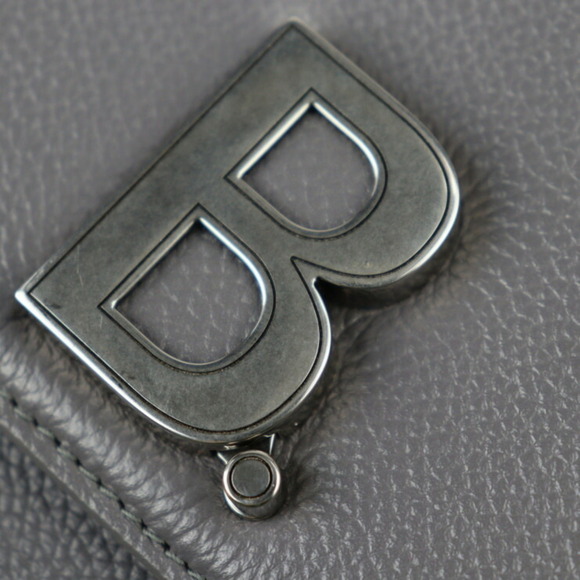 BALENCIAGA Gray Leather Shoulder Bag - Picture 10 of 10